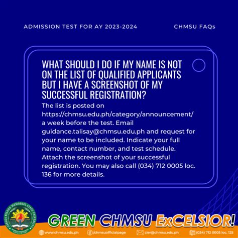 admission link chmsu edu ph|CHMSU Admission Test 2024.